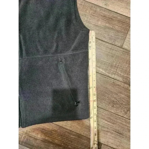 Columbia Fleece Vest Mens Large Gray Full Zip Cathedral Peaks Camping Hiking - Picture 5 of 6